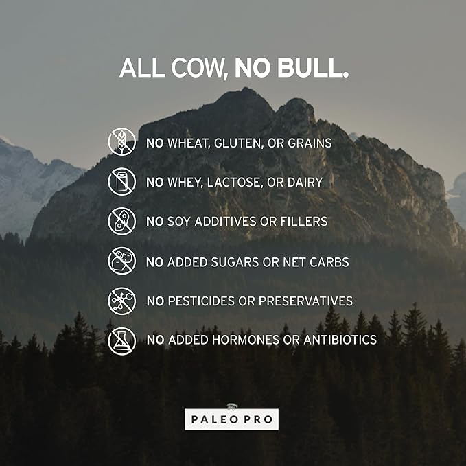 PaleoPro Protein Powder Gluten Dairy Whey and Soy Free - No Added Hormones Pastured Grass-fed Beef Minimally Processed Paleo Ingredients 1lb/454g About 15 Servings Mayan Mocha