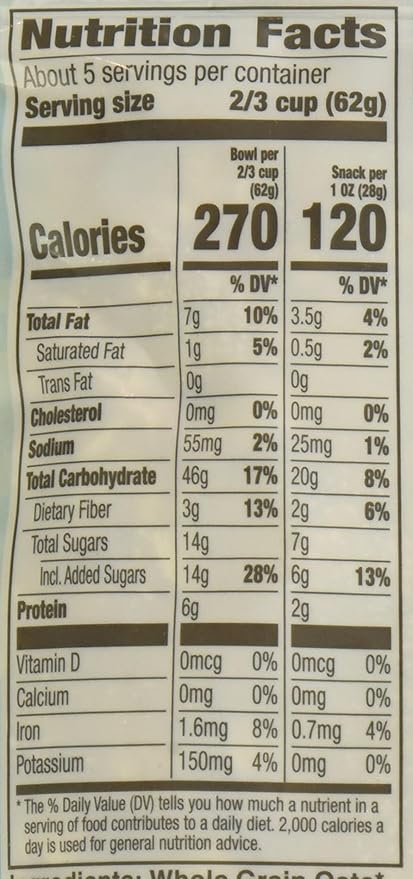 Cascadian Farm Organic Oats And Honey Granola Non GMO 11 Ounces (Pack Of 4)