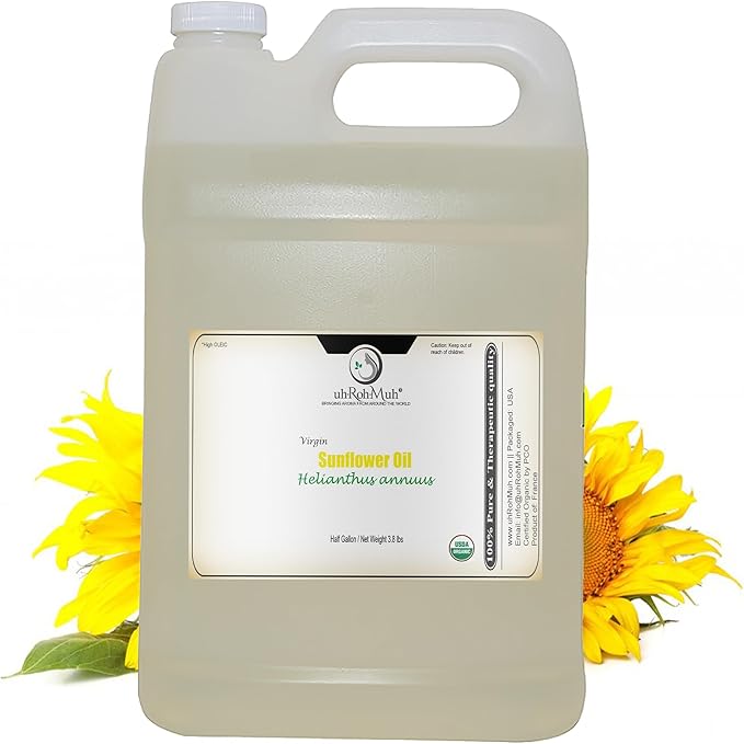 uh*Roh*Muh Organic Sunflower Oil (Virgin) (High Oleic) - HG(Net Wt:1.7kg/3.7lb)