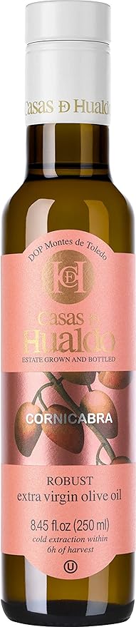 Casas De Hualdo Cornicabra Extra Virgin Olive Oil Imported From Spain (250 ML Pack of 3)
