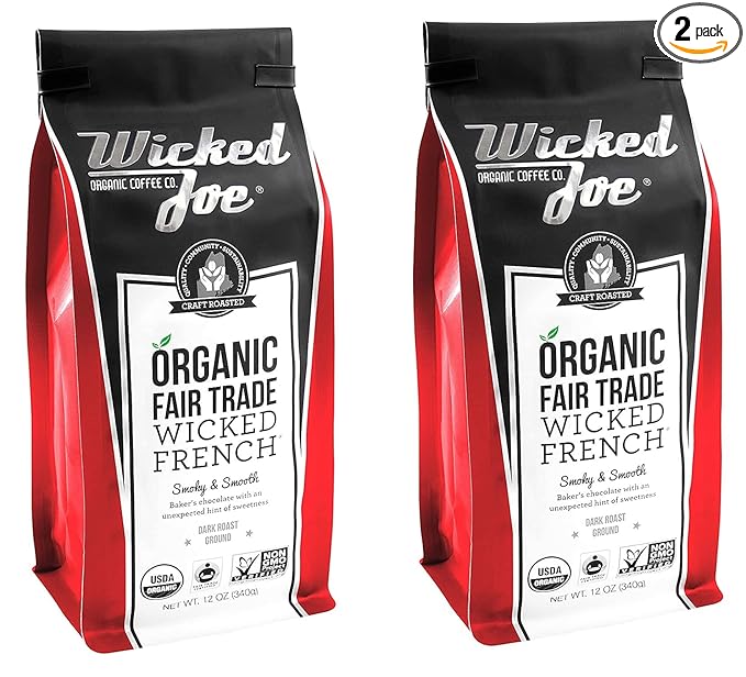 Wicked Joe Coffee Wicked French Ground 12 oz Red New 2-PACK