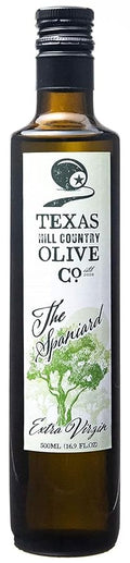 Texas Hill Country Olive Co Spaniard Extra Virgin Olive Oil - Cold Pressed EVOO Gourmet Olive Oil - Rich &amp Fruity - Perfect for Finishing &amp Dressing - Award Winning &amp Made in Texas (16.9 F