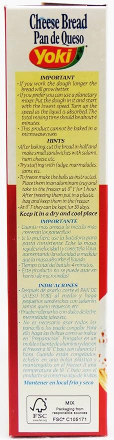 Cheese Bread Mix - Mistura para Pão de Queijo - Yoki - 8.80 oz (250g) - (Pack of 18) - GLUTEN-FREE