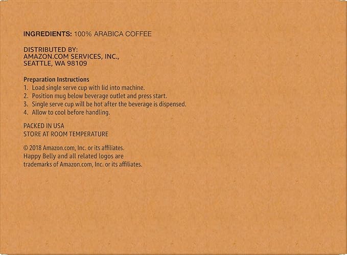 Happy Belly an Amazon Brand -Medium Roast Coffee Pods Kona Blend Compatible with Keurig 2.0 K-Cup Brewers 100 Count
