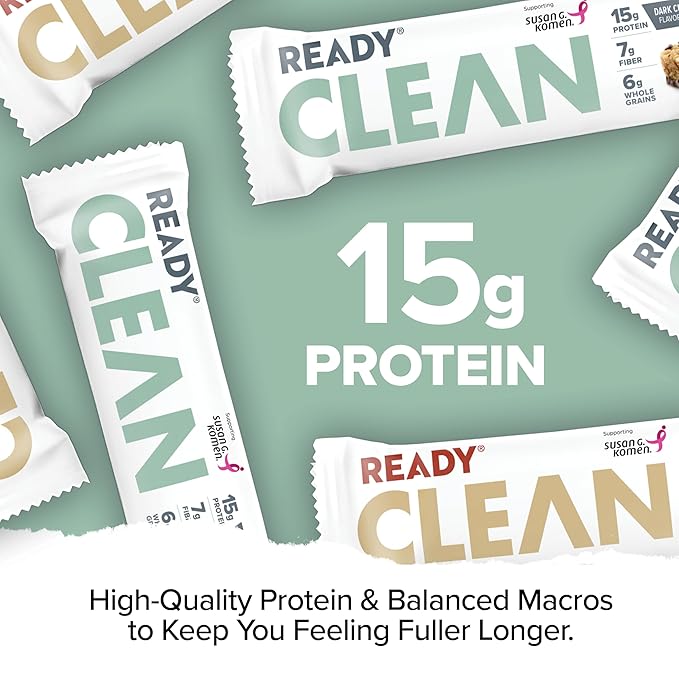 Ready® Protein Bars Twin Pack - High-Protein Snack with 15g Whey Protein With Flaxseeds and Omega-3s for Sustained Energy Supports Lean Muscle and Recovery No Artificial Sweeteners - 48CT Variety P