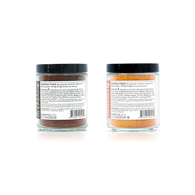 Spiceology - Premium BBQ Rubs Bundle - Smoky Honey Habanero and Cowboy Crust Coffee Espresso Dry Rub - Gourmet Meat Seasoning for Beef Brisket Steak Ribs Pork Chicken