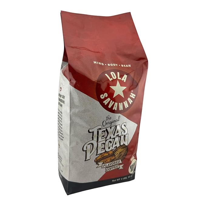 Lola Savannah Texas Pecan Whole Bean Caffeinated Coffee 2lb