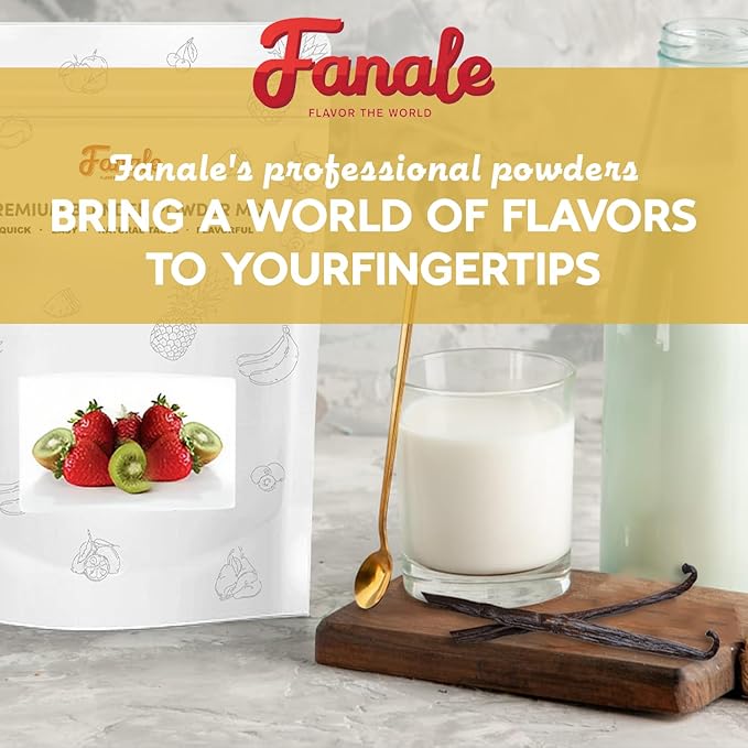 Fanale Premium Condensed Vanilla Bubble Tea Flavoring Powder | Perfect for Baking Smoothies Desserts and Drinks | Instant Flavoring Powder for Boba Milk Tea - 2.2 Pounds (Pack of 1)