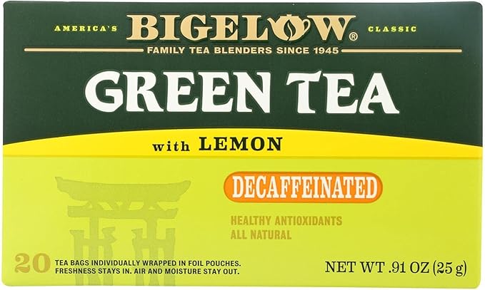 Bigelow Green Tea with Lemon Decaf 0.91 OZ(Pack of 6)