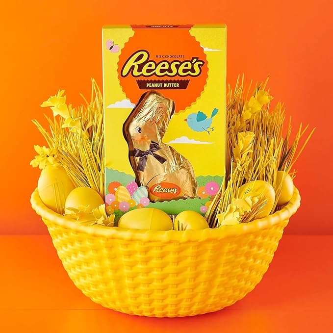 Reese Milk Chocolate Peanut Butter Easter Bunnies - Pack of 2 - Classic Taste the Whole Family will Love - Perfect for Easter Baskets and Sharing with Others