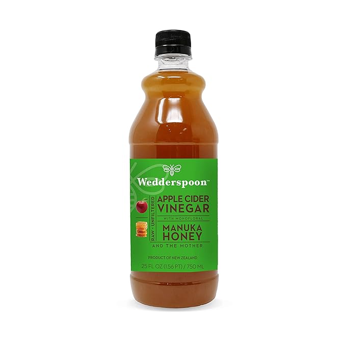 Wedderspoon Raw Premium Manuka Honey (KFactor 16) and Apple Cider Vinegar with Manuka Honey Bundle