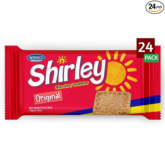 Wibisco Shirley Biscuits Original 3.7 oz (Pack of 24)