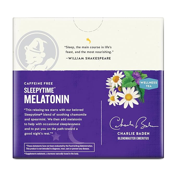 Celestial Seasonings Sleepytime Wellness Melatonin 48 Herbal Tea Bags