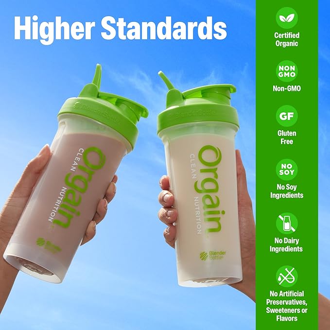 Orgain Organic Vegan Protein Powder Creamy Chocolate Fudge - 21g Plant Protein 6g Prebiotic Fiber Low Carb No Lactose Ingredients No Added Sugar Non-GMO 10 Single Serve Individual Packets