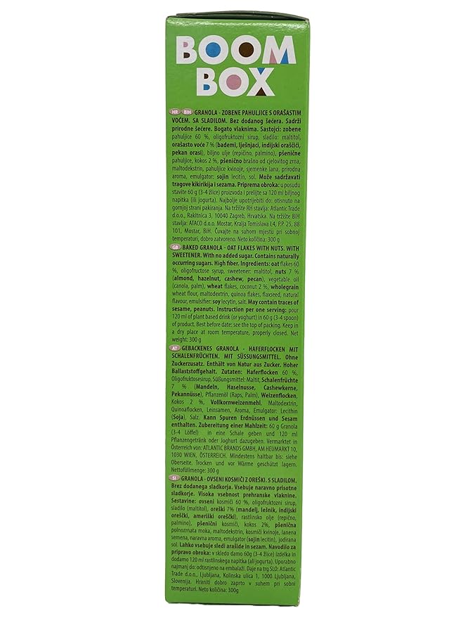 Healthy and Delicious BOOM BOX Oat Granola with Nuts - 300g