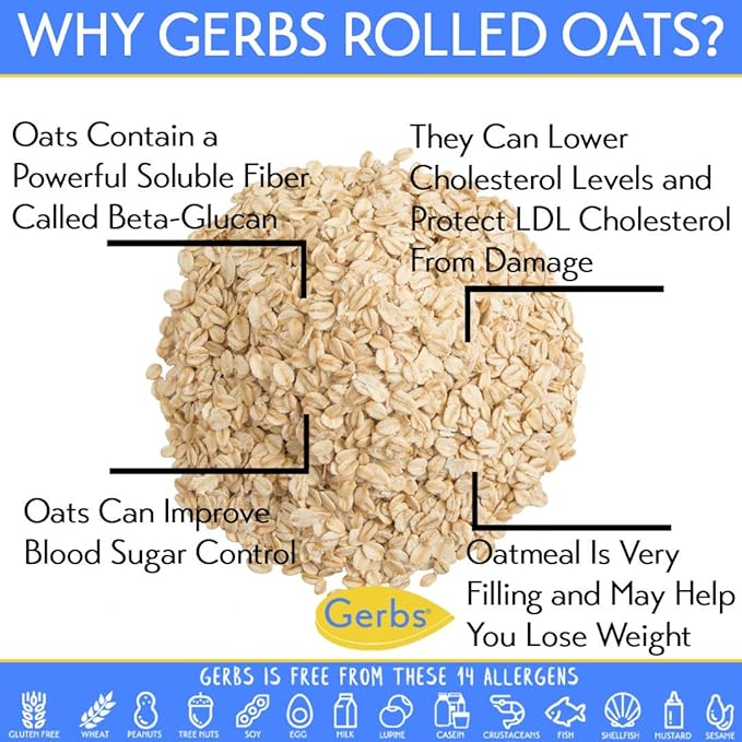 Gerbs Oat Groats 2 lbs. | Carefully Sourced Resealable Bag | Hearty Texture with Nutty Aroma | Top 14 Allergen-Free