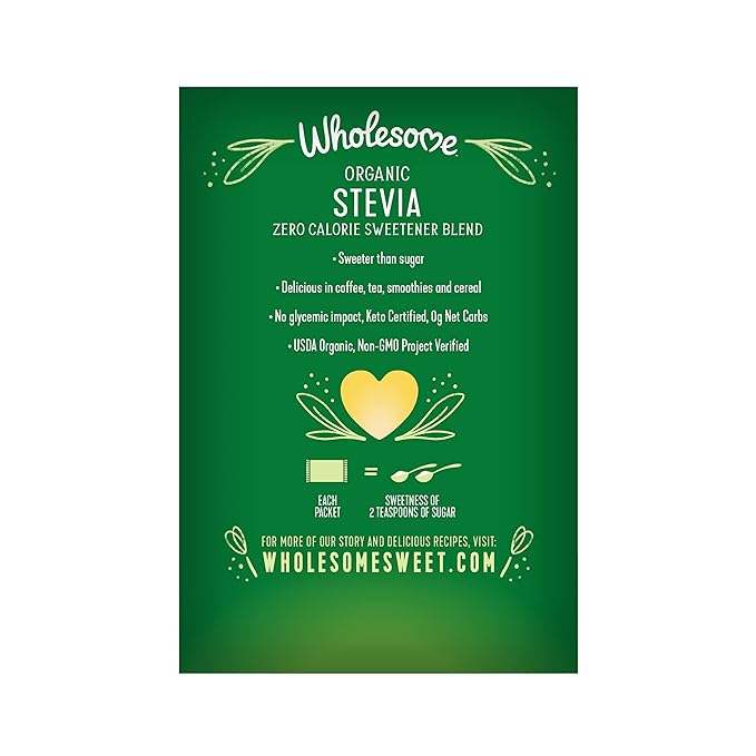 Wholesome Sweeteners Organic Stevia Packets 75 Count 1 Case (Packaging May Vary)
