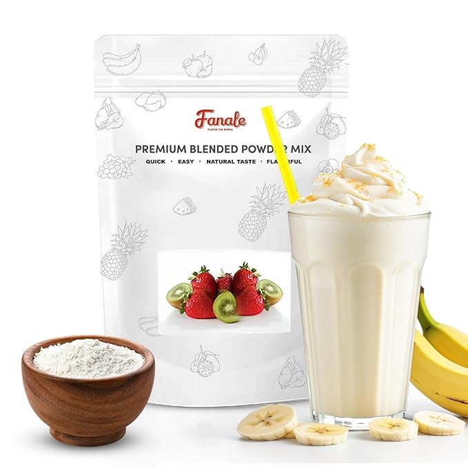 Fanale Premium Banana Bubble Tea Flavoring Powder | Perfect for Baking Smoothies Desserts and Drinks | Instant Flavoring Powder for Boba Milk Tea - 2.2 Pounds (Pack of 20)