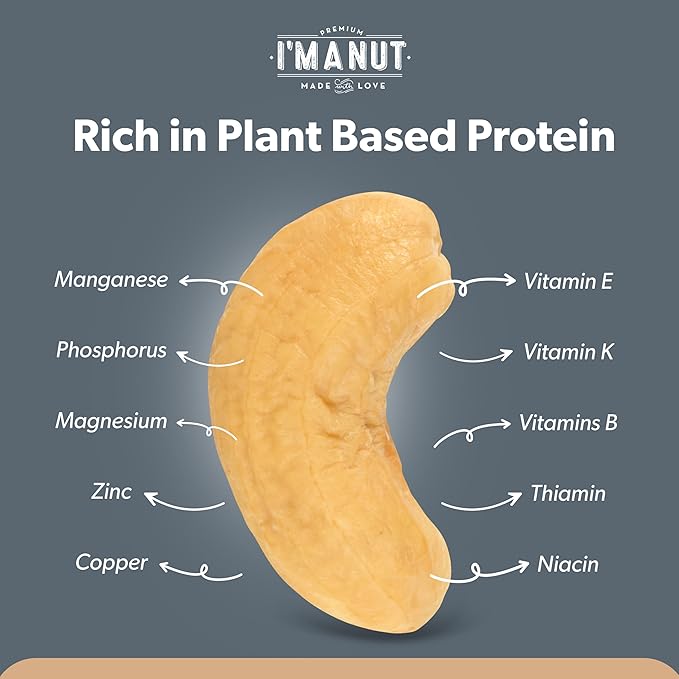 Premium Raw Cashews 32oz (2 lbs.) Non-GMO No Additives Batch Tested Gluten &amp Peanut Free Resealable Pouch for Freshness Unsalted Cashews - Perfect for Pesto Salads Gourmet Cooking and Baking