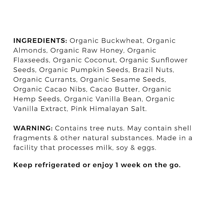 Elemental Superfood Seedbars Currant Cacao + Hemp Seed 1.8 Ounce - 12 Pack 100% Certified Organic Non-GMO Verified Gluten Free Dairy Free Plant Based