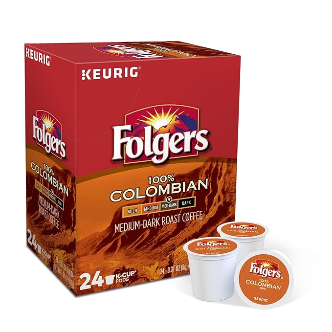 Folgers Lively Colombian Supreme Coffee 72 K-Cups (3 boxes of 24 count each) - Packaging May Vary