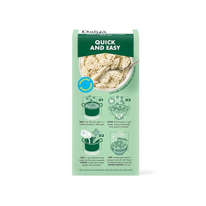 Daiya Dairy Free Gluten Free Herb and Garlic Mac &amp Cheese Vegan Plant Based Rice Pasta 5.5 oz (Pack of 12)