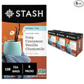 Stash Tea Cozy Cinnamon Vanilla Herbal Tea - Naturally Caffeine Free Non-GMO Project Verified Premium Tea with No Artificial Ingredients 18 Count (Pack of 6) - 108 Bags Total