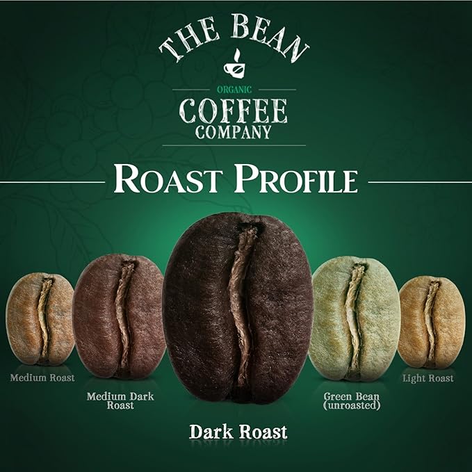 The Bean Organic Coffee Company Suzi's Power Bean Dark Roast Ground Coffee 5-Pound BagCafé molido tostado organico