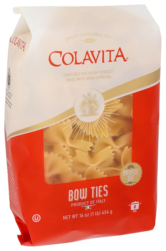 Colavita Farfalle Bow Ties Pasta Kosher 1 LB (Pack Of 20)