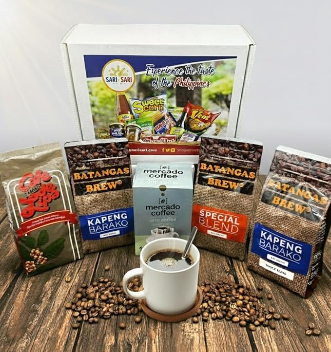 Batangas Kapeng Barako Gift Set Premium Filipino Coffee Beans &amp Ground Brew Strong Barako from Batangas (300g Cafe De Lipa Regular Special &amp Whole Beans)