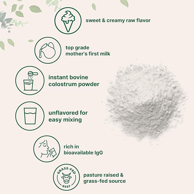 Micro Ingredients Bovine Colostrum Powder 8 oz | Grass-Fed Freeze-Dried | Natural IgG &amp IgA | Supports Immune &amp Gut Health | Non-GMO Gluten-Free Unflavored
