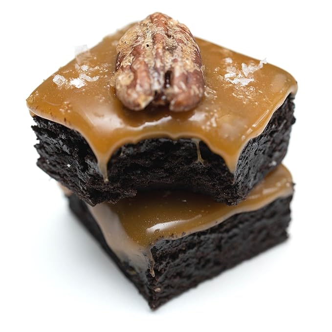 CrumbleCrate Salted Caramel Turtle Brownies DIY Baking Kit | Gourmet Brownie Making Set for Adults | Pre-Measured Ingredients &amp Tools | Dessert Gift