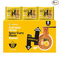 Hethstia High Protein Ramen (32g) 6-Pack Instant Pre-Packaged Ramen Noodle Spicy Curry Soup Plant-Based Vegan Non-Fried Low Fat Non-GMO Healthy Quick and Delicious Meal
