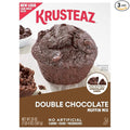 Krusteaz Muffin Mix Double Chocolate Muffin Mix Made with Real Chocolate Chips &amp No Artificial Flavors Colors or Preservatives 20 Ounce Box (Pack of 3)
