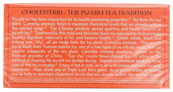 Triple Leaf Tea Cholesterid 20 Tea Bags (Pack of 6)
