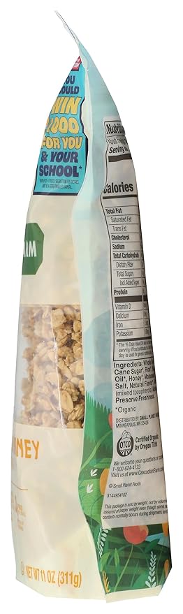 Cascadian Farm Organic Oats And Honey Granola Non GMO 11 Ounces (Pack Of 4)