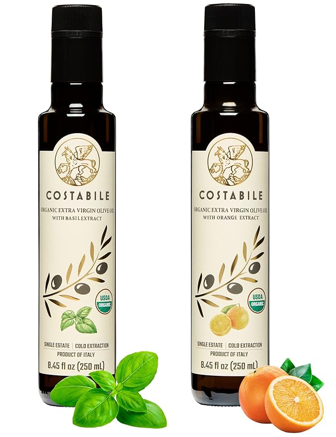 Orange &amp Basil infused olive oil from Puglia. Fresh flavor to enhance your dishes - COSTABILE