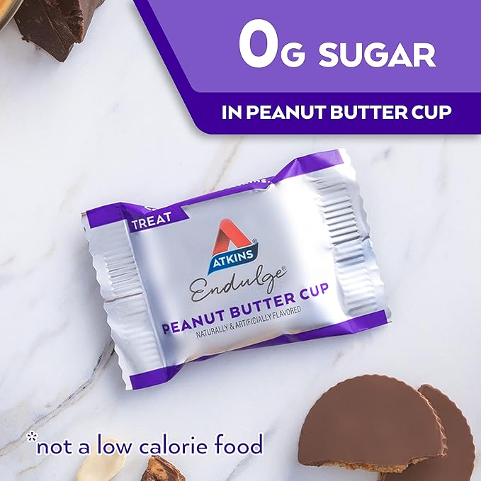 Atkins Endulge Peanut Butter Cups Dessert Favorite Low Carb 0g Sugar 60 Count