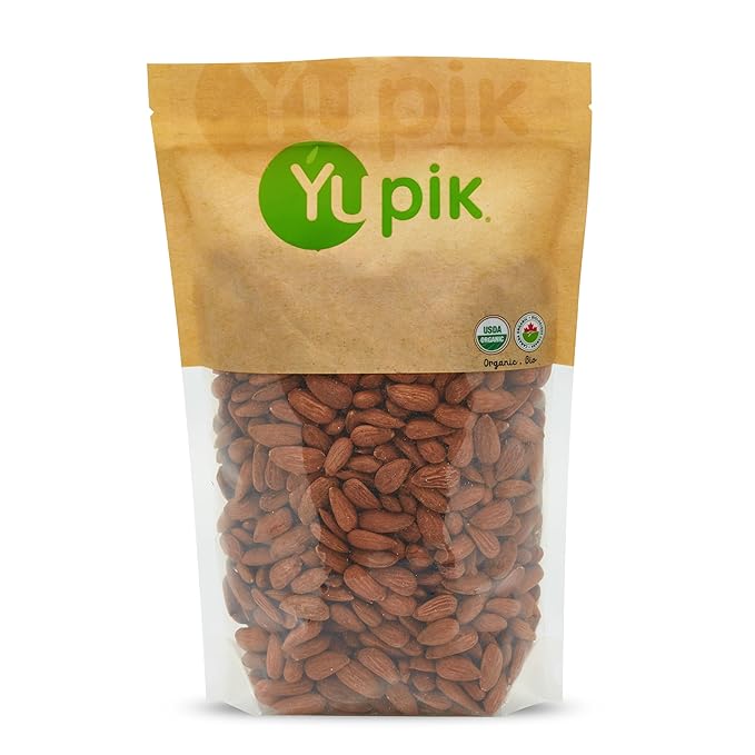 Yupik Organic Raw European Almonds 2.2 lb Non-Gmo Vegan Gluten-Free Good Source Of Protein Fiber Iron &amp Calcium Low In Carb Pack of 1