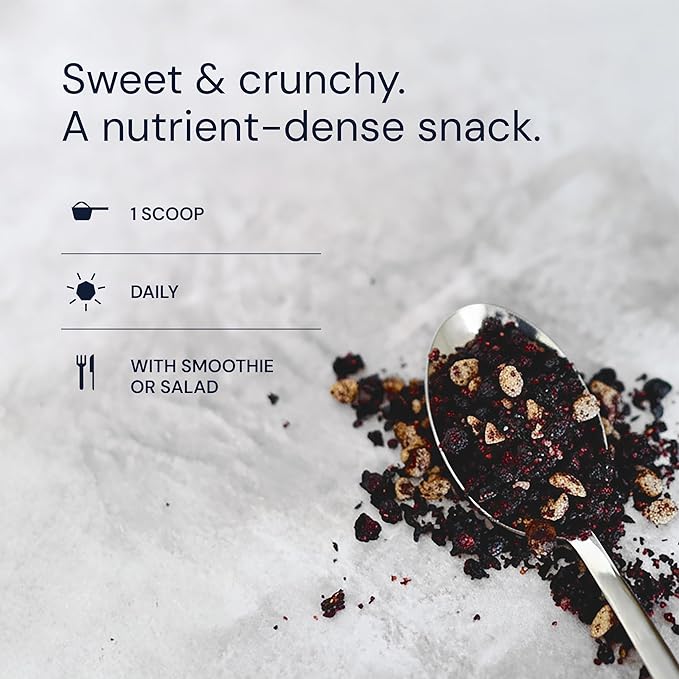 Blueprint Bryan Johnson Blueberry Nut Mix - Real Blueberries Roasted Macadamia Nuts and Walnuts - No Additives or Added Sugars - Keto and Paleo Friendly - 170mg Polyphenols (30 Servings)