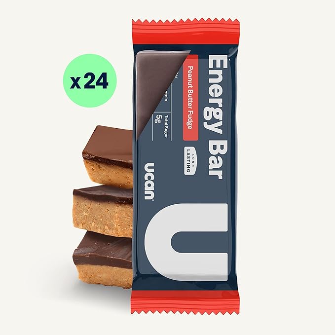 UCAN Energy Bars 2-Pack Bundle – Peanut Butter Fudge | 24 Bars Total (2 x 12 ct Boxes) | Low Sugar Non-GMO Keto-Friendly Plant-Based Gluten-Free 1.4oz Bar