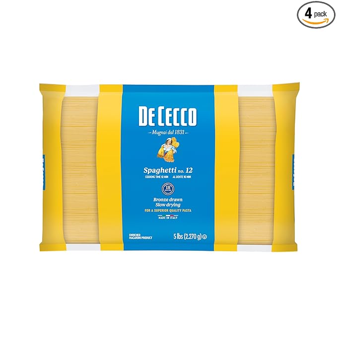 De Cecco Pasta Spaghetti No.12 5 Pound (Pack of 4)