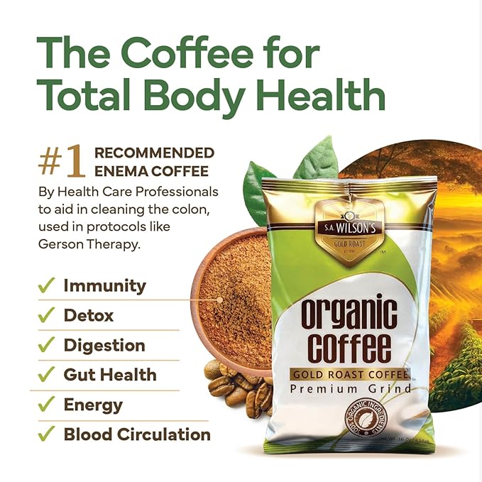 SA Wilson’s Coffee Enema – Organic Enema Coffee – USDA Organic – High Caffeine for Liver Detox Colon Cleanse Digestion &amp Energy – &amp Detox Support