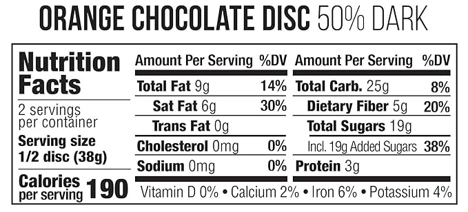Taza Chocolate Organic Mexican-Style Disc 50% Dark Chocolate Orange 2.7 Ounce (12 Pack) Vegan