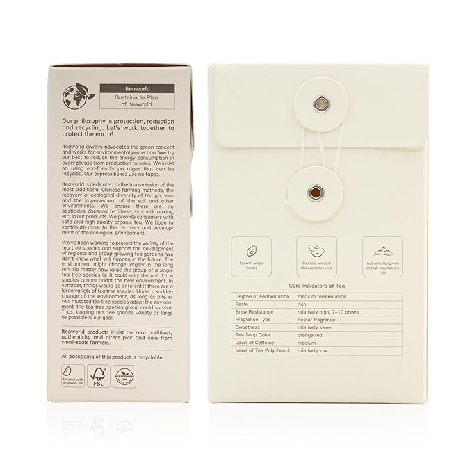 iTeaworld Yunnan Black Tea Loose Leaf Non-GMO No Sweetener Authentic Chinese Tea Honey &amp Sweet Potato Aroma Strong tea20 Corn Tea Bags for Black Tea Beginners - 1 Pack (3.5 oz)