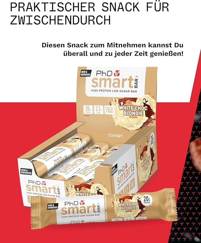 Smart Bar White Choc Blondie - 12 Bars
