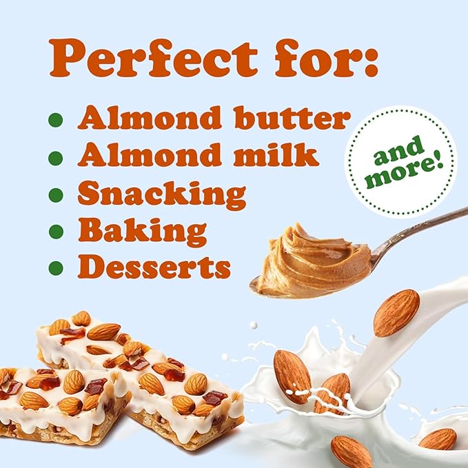 Food to Live - Organic Imported Raw Almonds 12 Pounds Non-GMO Whole No Shell Unpasteurized Unsalted Vegan Kosher Keto-Friendly.
