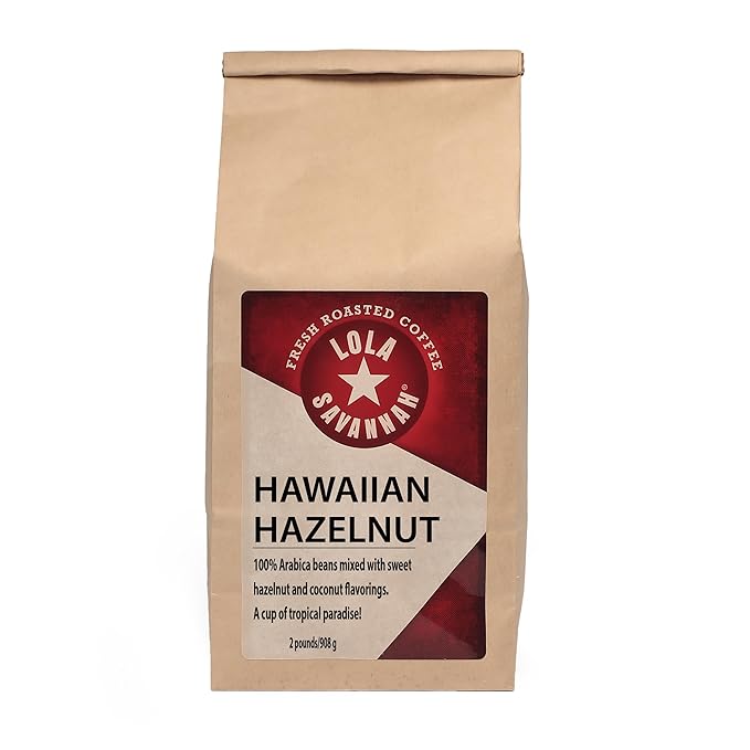 Lola Savannah Hawaiian Hazelnut Whole Bean Caffeinated Coffee 2lb