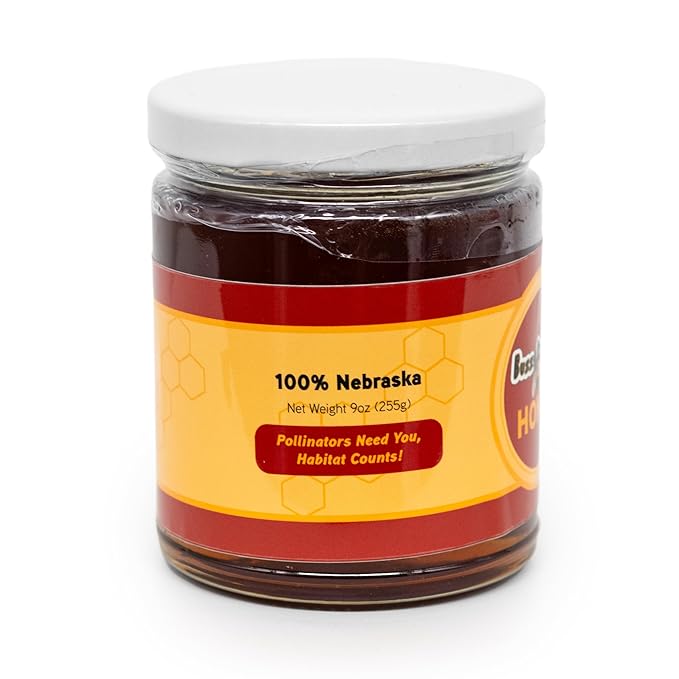 Buzz Savories Raw Honey – All Natural – 9 oz Glass Jar – Pack of 2 – Single Source – Small Batch – Unfiltered – Hand-Packed in Nebraska – Pure Bee Honey