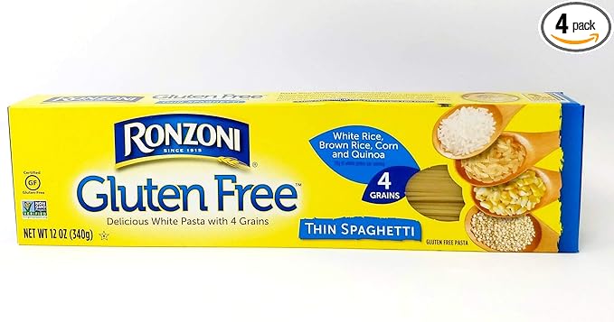 Ronzoni Gluten Free Thin Spaghetti 12 oz (Pack of 4)